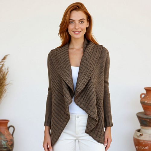 Lagenlook elegant strickjacke - elegant,